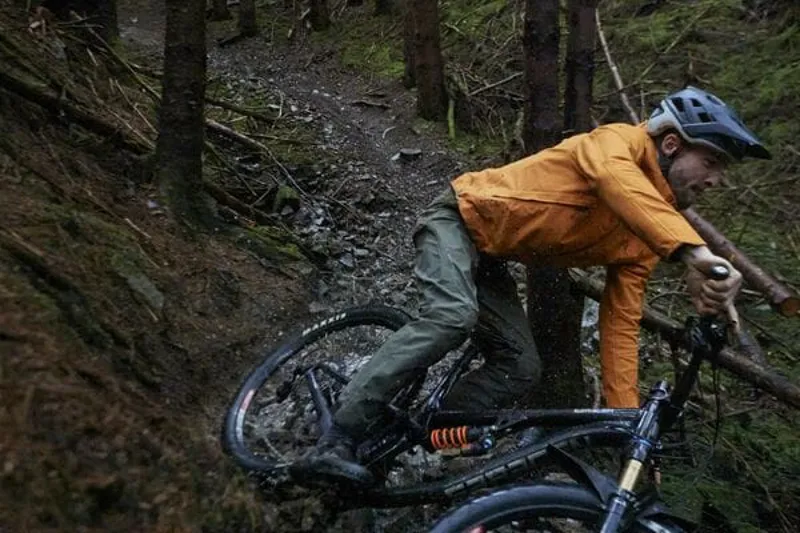 Madison DTE 3-Layer Men's Waterproof Jacket in Mango Orange-6